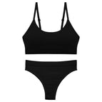 Women's underwear set plus size no steel ring beautiful back vest thin large size comfortable Panties and bra set 1605