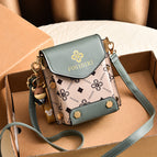 2022 new niche design mobile phone bag messenger bag women fashion one shoulder retro small square bag mini mobile phone bag 3987