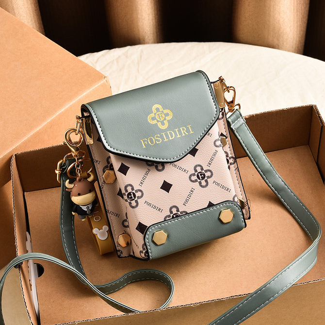 2022 new niche design mobile phone bag messenger bag women fashion one shoulder retro small square bag mini mobile phone bag 3987