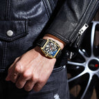 CHENXI fashion men's watch New Barrel Richard Skeleton Fully Automatic Mechanical casual Watch CX-8845