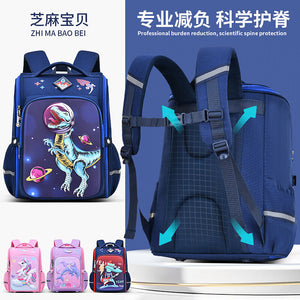New Primary School Student Schoolbag boy and girl Cartoon Cute Schoolbag for Children One-Piece Open Backpack 5630