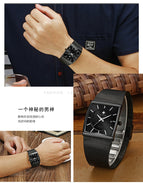 WWOOR Popular Square Men's Mesh Strap Watch Luminous Calendar Waterproof Watch 8831