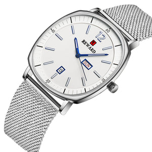 Reward Men's Watch Business Square Men's Watch Waterproof Date Week Double Calendar Quartz Watch