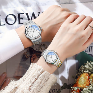 Chenxi Hot Selling Product Steel Watch Couple Luminous Waterproof Simple Fashion Business Calendar Men's and Women's Quartz Watches CX-8222