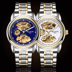 Fashion Hollow Men's Watch Waterproof Luminous Business Belt Through Bottom Fully Automatic Mechanical Watch 1001