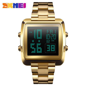 SKMEI 1369 Casual Style Sports Men's Watch Full Steel Waterproof Electronic LED Digital Wrist watches Fashion Clock Male casual watch