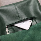 2021 new European and American style flip leather portable messenger pillow Boston large capacity female bag 230