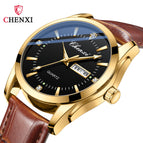 CHENXI New Double Calendar Business Men's Watch Waterproof Quartz Watch Men Casual watch 022
