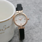 GOGOEY 2022 Japan and South Korea small disk ribbon girls' watch small fresh belt watch fashion trend girls' simple quartz watch