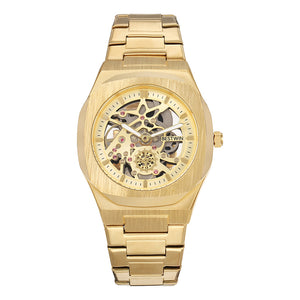 Fashion Square men Watch BESTWIN Hollow Men's Watch Butterfly Clasp Men's casual Quartz Watch 983-1
