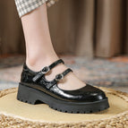 Women shoes 2022 new retro Japanese uniform shoes thick heel platform lolita small leather shoes Mary Jane shoes 668-4