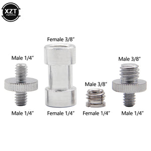 4pcs Durable Male to Female Screw Adapter 1/4" 3/8" Mount Set Thread Screw Adapters Convert for Camera Tripod Light Stand