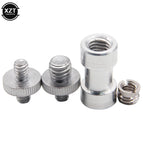 4pcs Durable Male to Female Screw Adapter 1/4" 3/8" Mount Set Thread Screw Adapters Convert for Camera Tripod Light Stand
