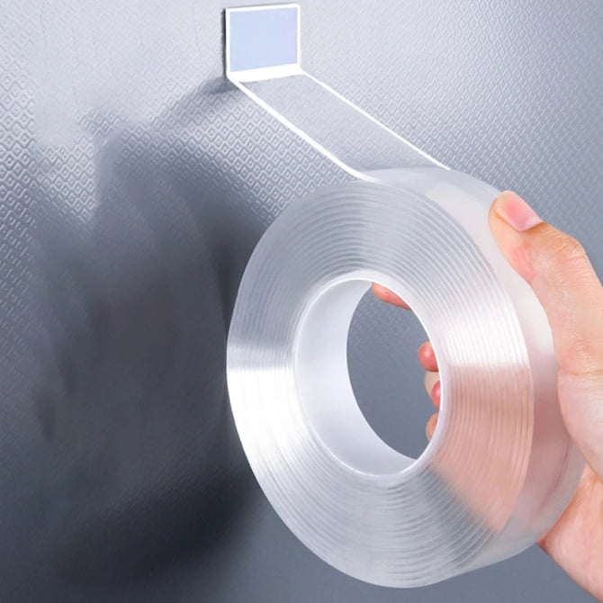 5/10M Nano Tape Double Sided Tape Transparent Reusable Waterproof Adhesive Tapes Cleanable Kitchen Bathroom Supplies