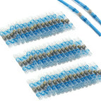 500/1000PCS Heat Shrink Soldering Terminals Butt Wire Connectors Waterproof Tinned Copper Solder Seal Terminal Set Blue