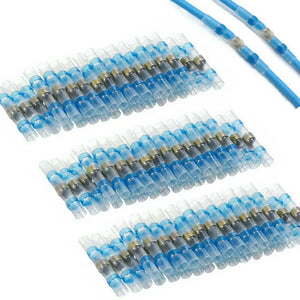 500/1000PCS Heat Shrink Soldering Terminals Butt Wire Connectors Waterproof Tinned Copper Solder Seal Terminal Set Blue