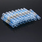 500/1000PCS Heat Shrink Soldering Terminals Butt Wire Connectors Waterproof Tinned Copper Solder Seal Terminal Set Blue