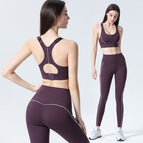 Yoga suit fashion sexy tights sports running fitness running dancing training Bra and legging women clothing 9101-6147