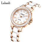 Labaoli women watch new live watch diamond ring ceramic ladies quartz watch LA202