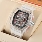 Men's and women's watch 6-Pin Quartz Watch Barrel-Shaped Hollowed Fashion Non-Mechanical Watch Spot Transparent Watch 8087