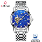 CHENXI Watch Men's Mechanical Watch Moon Phase New Butterfly Clasp Steel Automatic Mechanical Watch 8859