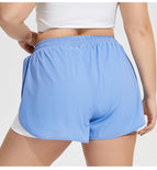 Large Size Quick-Drying Anti-Exposure Drawstring Sports Shorts Women's Loose Running Reflective Fitness Pants High Waist Yoga Pants KK196