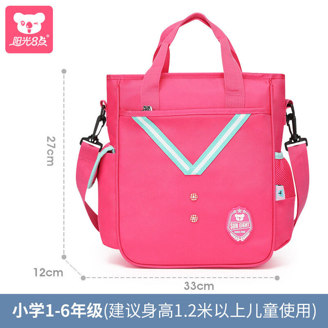 Primary and secondary school students tuition bag messenger bag boys and girls one-shoulder training class schoolbag hand-held diagonal dual-use 2803