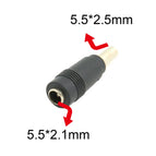 50pcs NEW Free shipping DC power plug adapter 5.5 * 2.1 Female to 5.5 * 2.5 Male for Lenovo Asus Toshiba 5.5x2.1mm to 5.5x2.5mm