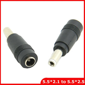 50pcs NEW Free shipping DC power plug adapter 5.5 * 2.1 Female to 5.5 * 2.5 Male for Lenovo Asus Toshiba 5.5x2.1mm to 5.5x2.5mm