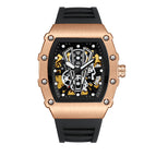 KIMSDUN watch men's sports silicone band hollow automatic mechanical watch fashion men's watch K-2018A