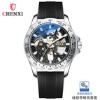 Chenxi New Silicone Tape Hollow Automatic Mechanical Watch Men's Waterproof Luminous Mechanical Watch 8805a