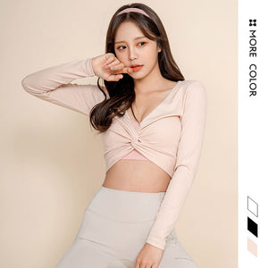 2021 autumn new sportswear long sleeve women's ins short fitness clothes running clothes yoga T-shirt top qd23
