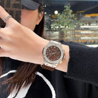 GUOU 8220 Watches fashion domineering black large dial heavy silicone watch female personality cool handsome lady watch with box gift for women
