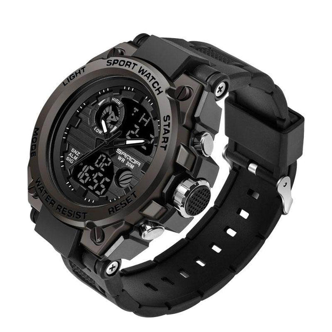 2019 Sanda Men's Watches Black Sports Watch LED Digital 3ATM Waterproof Military Watches S Shock Male Clock 739