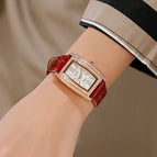 GUOU 8225 Women's Watch Bucket Fashion Simple Steel Belt Women's Watch Waterproof Quartz Women's Rhinestone Ladies Watches