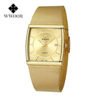 WWOOR 8831 Men's Watch New Fansion Mens Square Quartz Watch Stainless Steel Business Sports Watch