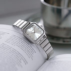 EAVANLIN Women's watch minority steel band watches temperament simple small green watch student green small square watch