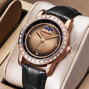 KIMSDUN high-end watch sun pattern moon phase quartz watch waterproof watch men's K-1215B