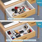 10 Pcs Drawer Organizers 5-Size Makeup Desk Drawer Organizer Plastic Bathroom Storage Bins Versatile Trays Vanity Dividers Container for Bedroom Dresser Kitchen Office