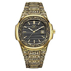 ONOLA ON3808 Fashion Men's Watch Waterproof Sports Steel strap men Watch retro creative watch
