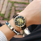 watch men's mechanical watch Roman numeral openwork transparent machinery steel men's watch