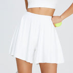 New High Waist Running Exercise Shorts Women's Anti-Exposure Quick-Drying Culottes Loose Fitness Shorts Breathable Yoga Pants