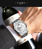 Kimsdun Fashion Star Skeleton Watch Men's Waterproof Automatic Mechanical Watch business Men casual watch K-1978A