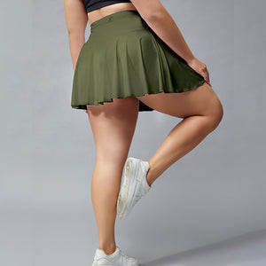 Lulu plus Size Fitness Shorts Women's Anti-Exposure Outdoor Quick-Drying Breathable Tennis Skirt Running Fitness Pleated Skirt KK109