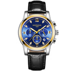 KIMSDUN Moon Phase Men's Watch Men's Fashion Watch Waterproof Multifunctional Chronograph Quartz Watch K-1801B