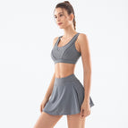 Women's yoga Set sports bra High Waist Mini Skirt for Running Yoga Fitness Y26B6815 + Y26K6778