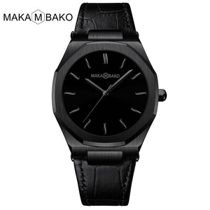 2022 new Japanese Movement Men's watch top leather strap leisure fashion trend waterproof watch m-5015p