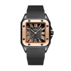 TPOFHS 8154 Net Red Tide Watch Silicon Tape Waterproof Watch Wholesale Roman Square Retro with Calendar Quartz Watch Casual Women's Watch