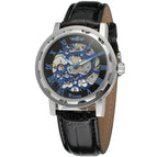 Winner Men's Fashion Roman Numerals Hollow Retro Belt manual mechanical men causal Watch SLZ37