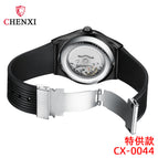 Chenxi Transparent base Calendar Men's Watch Live Broadcast Best-Seller on Douyin Silicone Band Fashion Quartz Watch Men CX0044